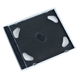 CD Jewelcase za 2 diska, 10,4 mm, crna ladica