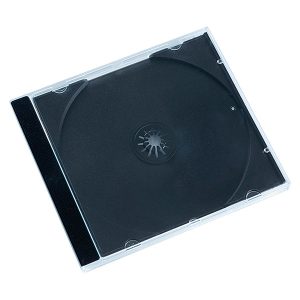 CD Jewelcase za 1 disk, 10,4 mm, crna ladica