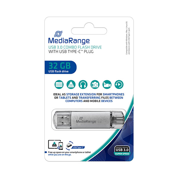 MediaRange MEMORIJA USB STICK 3.0, 32GB s USB Type - C konektorom