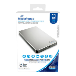 MediaRange Eksterni HDD 2TB, USB 3.0, srebrni