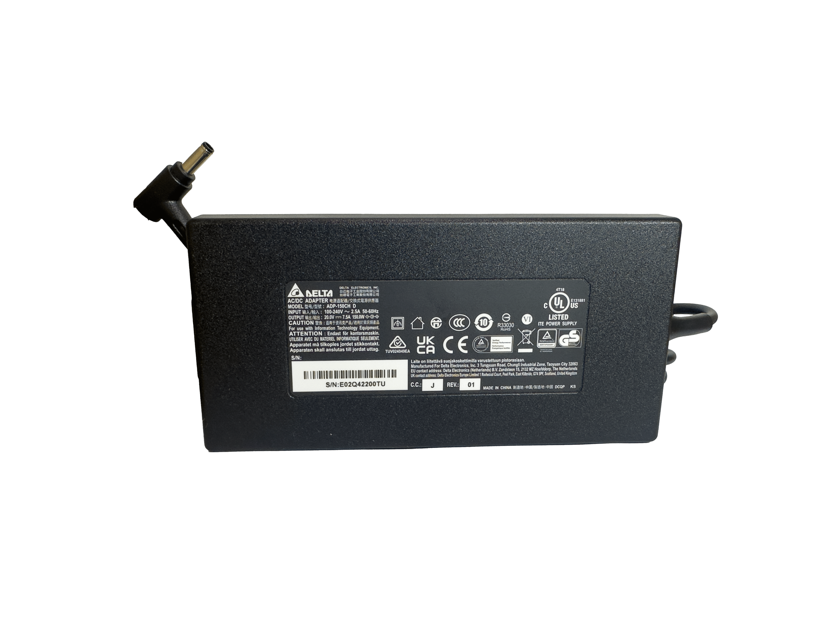 AC Adapter DELTA 150W Barrel Center Pin, 7,5A 20V 4,5x3,0mm - Slika 3