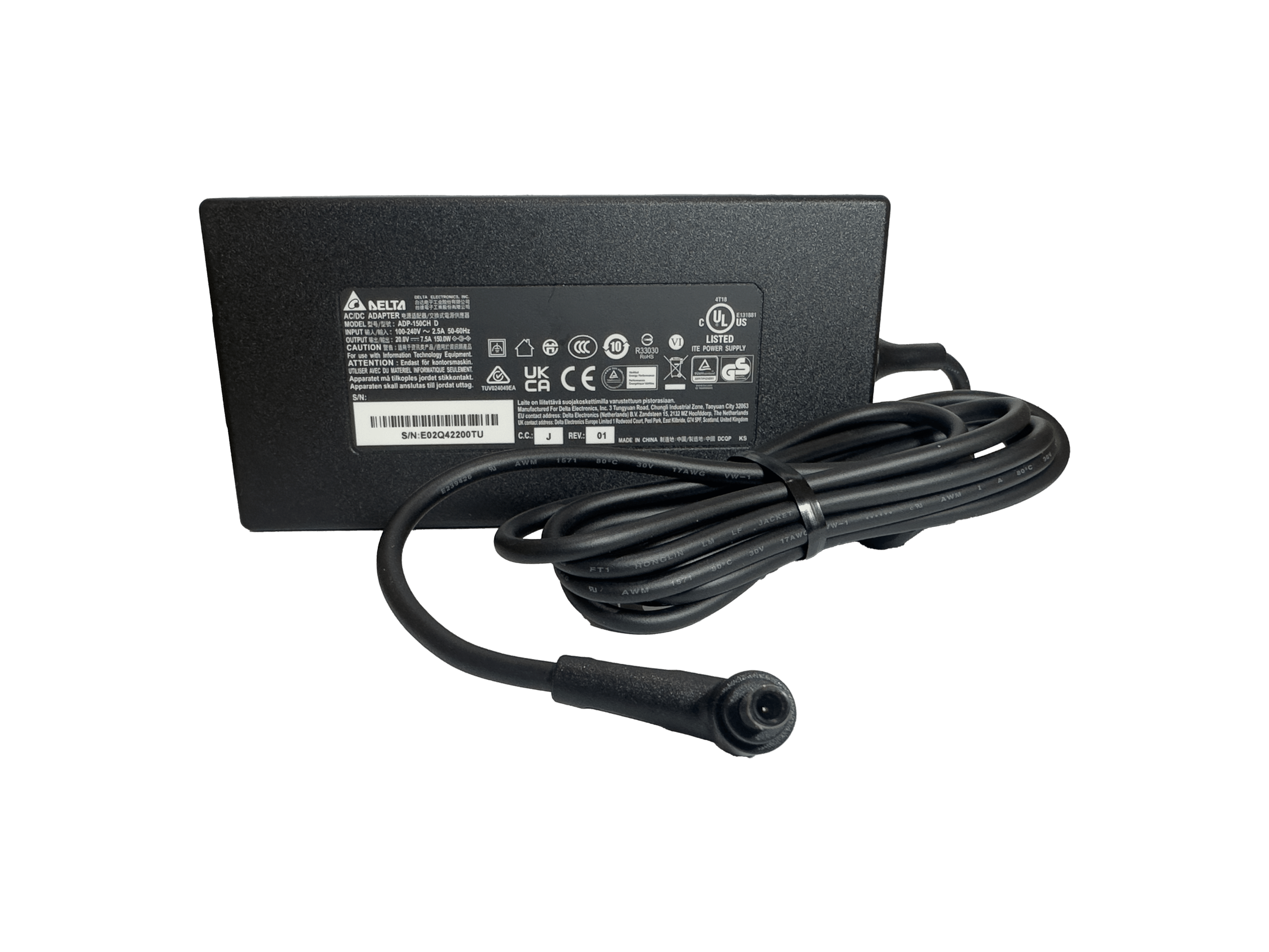 AC Adapter DELTA 150W Barrel Center Pin, 7,5A 20V 4,5x3,0mm - Slika 2