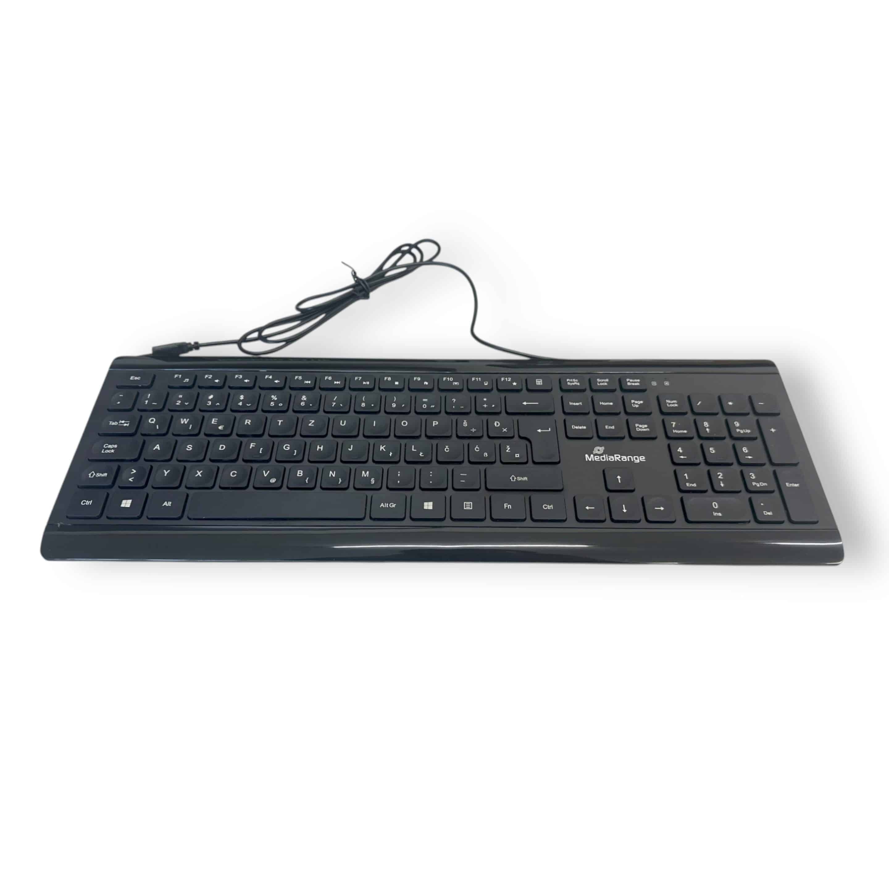 MediaRange Tipkovnica USB, žičana, tanka, crna, MROS101-HRSI