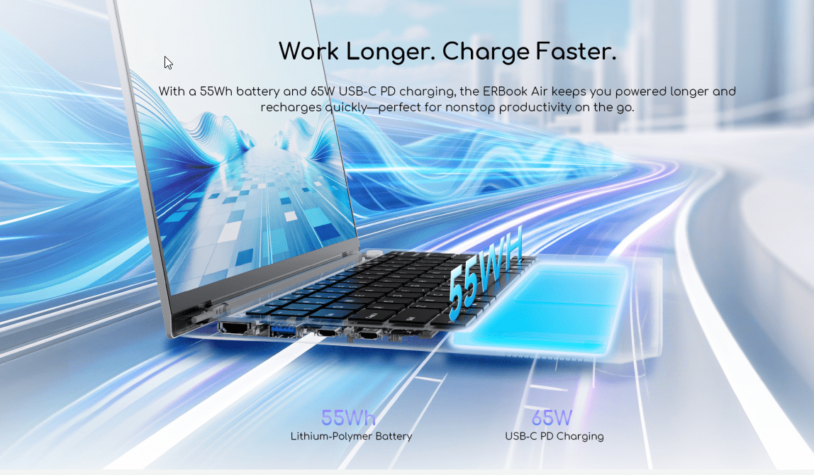 Chuwi ErBook Air R7-8475HS, 14" 2K, 16GB, 512GB, Win11P, CHEBAR7 - Slika 8