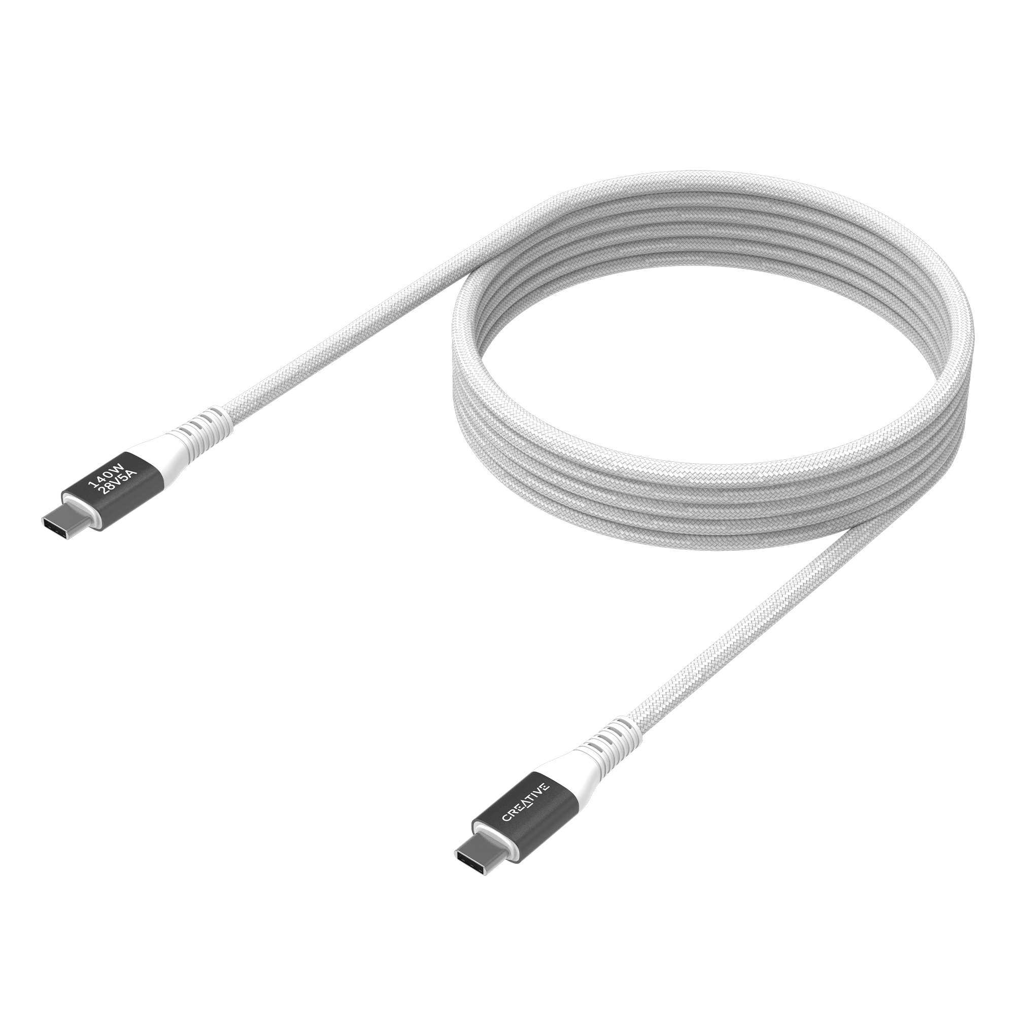 Creative kabel USB-C na USB-C 140 W, PD 3.1, 2 m, bijeli